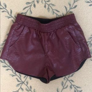 lovers + friends Vegan Leather Snakeskin Shorts